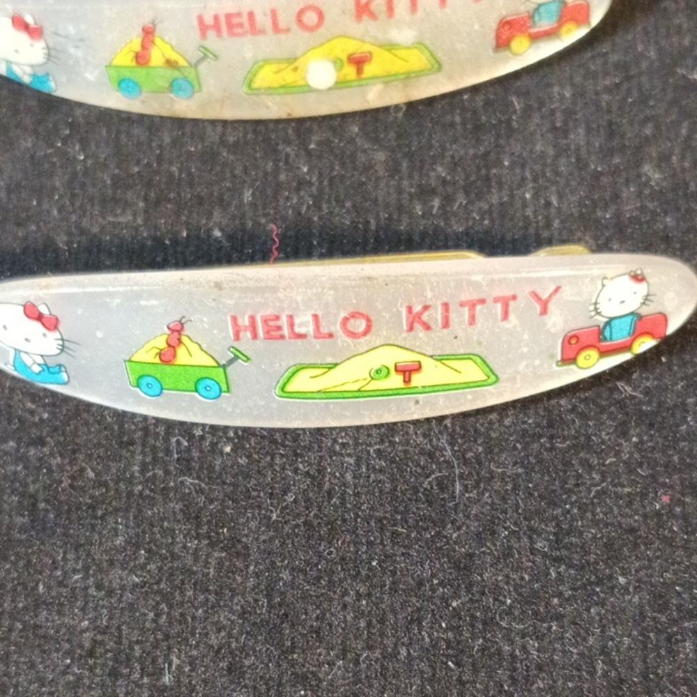 Hello Kitty Silver Hair Clips with Colorful Design - Picture 2 of 7